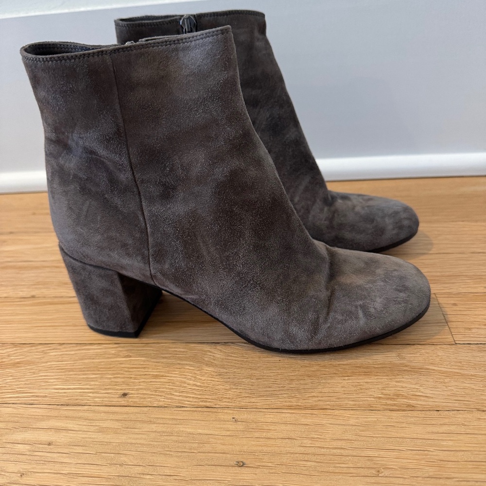 Vince Gray Suede Bootie